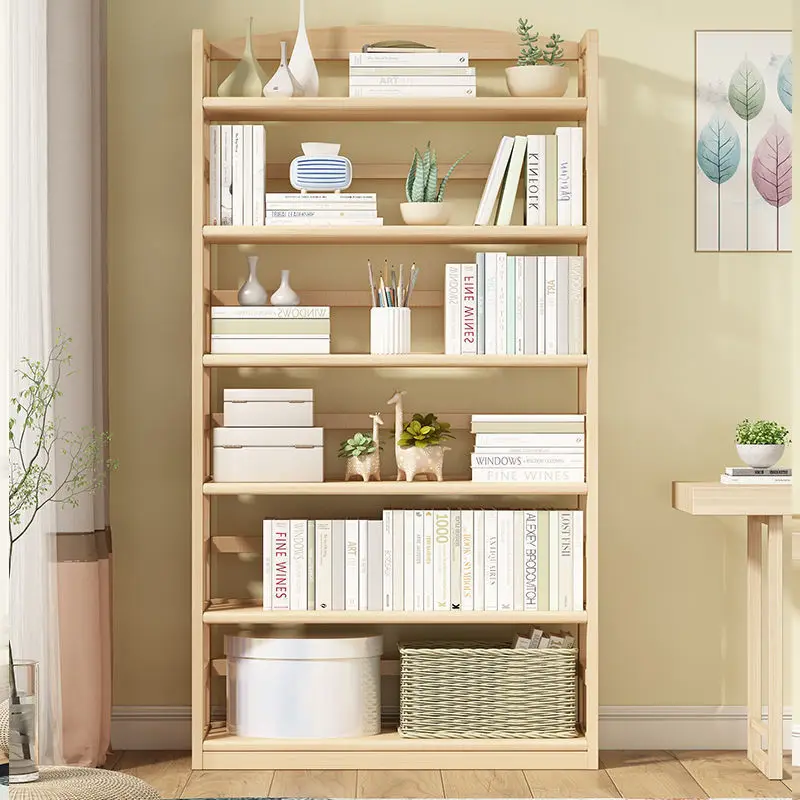 wood student bookshelf multi-layer space saving simple bookcase storage household estantes