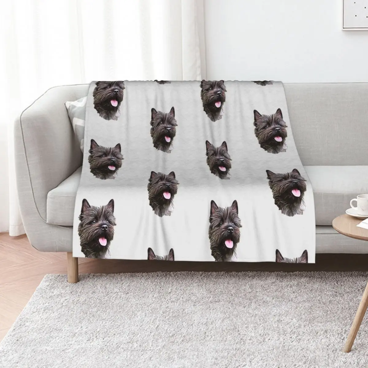 Cairn Terrier Cutie Throw Blanket For Sofa Thin Furry Luxury St Camping Moving Sofa Throw Blankets