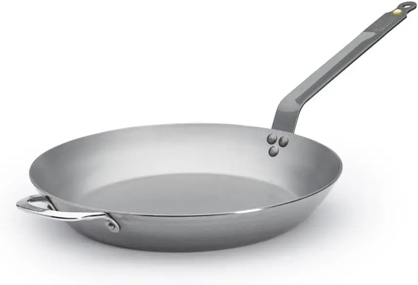 MINERAL B Carbon Steel Fry Pan - 14” Ideal for Searing, Sauteing & Reheating  Naturally Nonstick Made in France