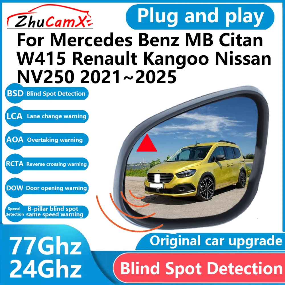 for Mercedes Benz MB Citan W415 Renault Kangoo Nissan BSD Blind Spot Detection Sensor Radar Driving Warning System Plug and Play