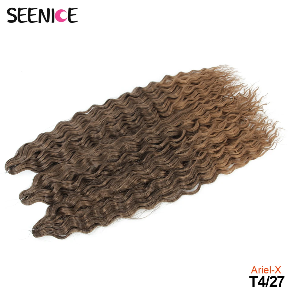 Ariel Curl Haar Wasser Welle Twist Häkeln Haar Synthetische Häkeln Zöpfe Ombre Blonde Afro Locken Tiefe Welle Flechten Haar Verlängerung