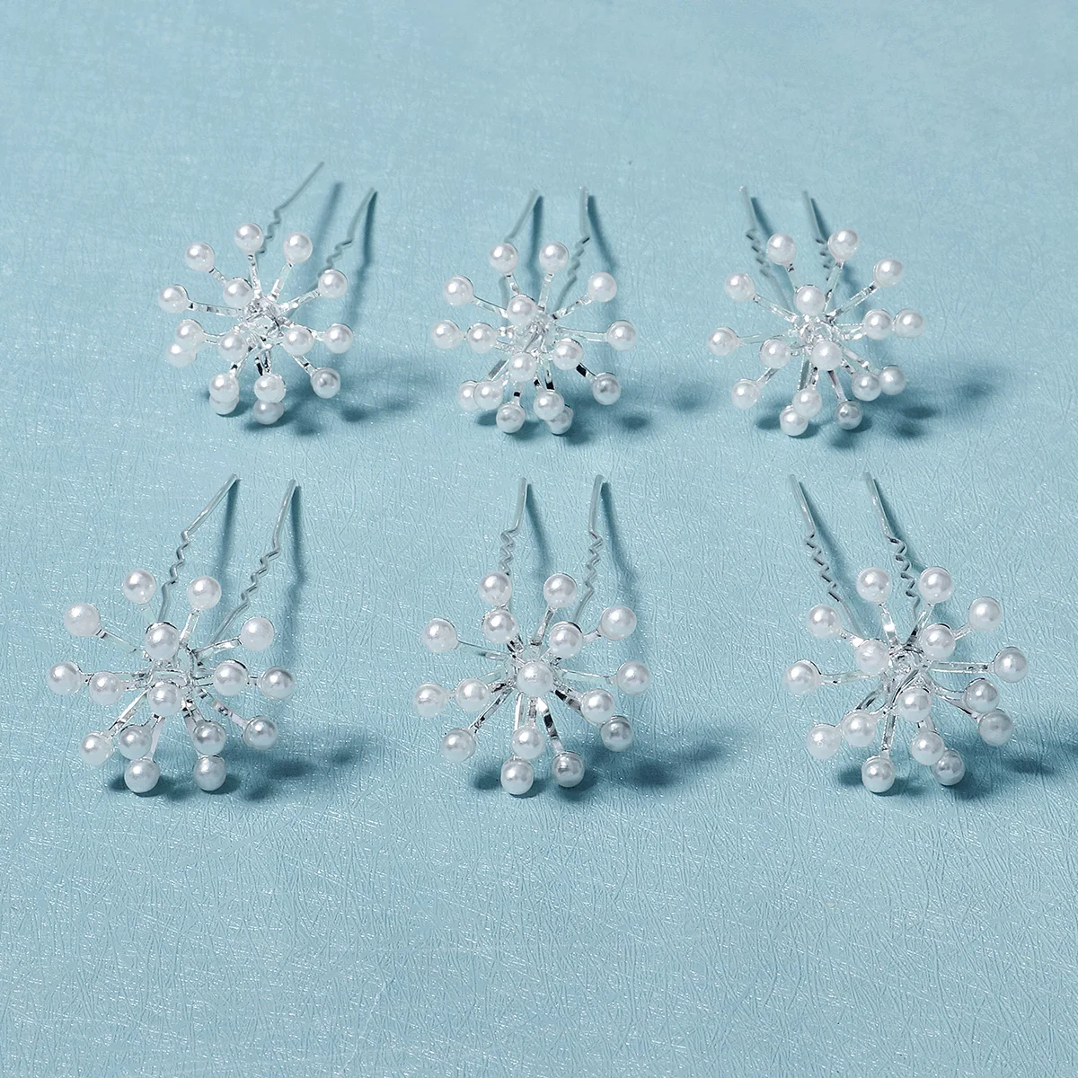 Blumen-Kristall-Haarspangen, Braut-Haarschmuck, U-förmiger Perlen-Haarschmuck, modisches Design, Kopfschmuck, Kopfbedeckung, Geschenk – Detail 2
