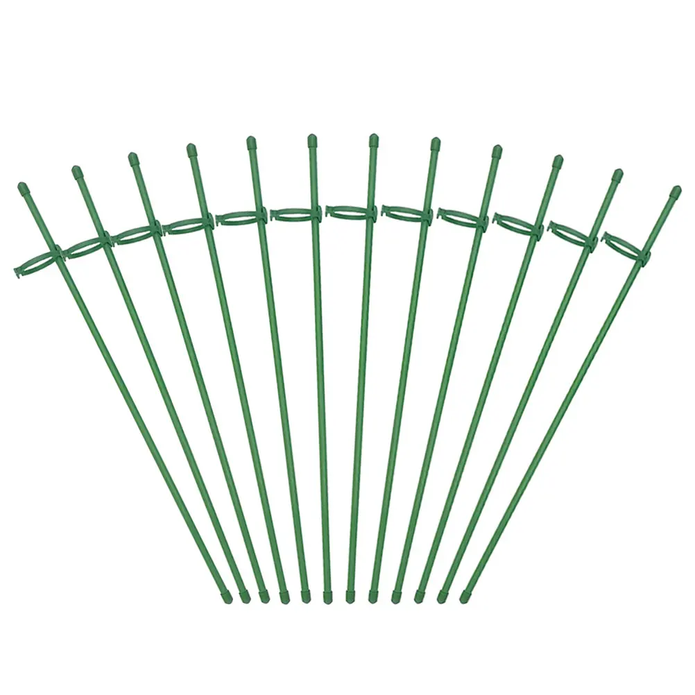 

12 set Garden Plant Support Stakes Green Glass Fiber Sturdy Durable Climbing Vine Flower Garden Supplies Home Gardening Use