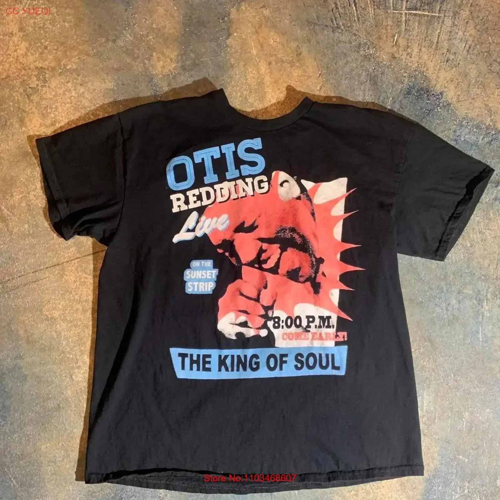 Camiseta con estampado del Rey de las Almas, Otis Redding, todas las tallas, TU873, ropa de diseñador vintage lavada, ropa de calle cómoda y elástica