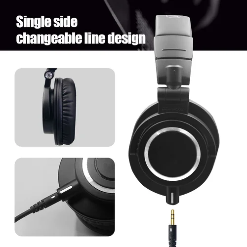Imagen 2 del producto ATH-M50x ATHM50x ATH M50x Monitoreo de audio de estudio totalmente cerrado Auriculares plegables para música y juegos con cable desmontable