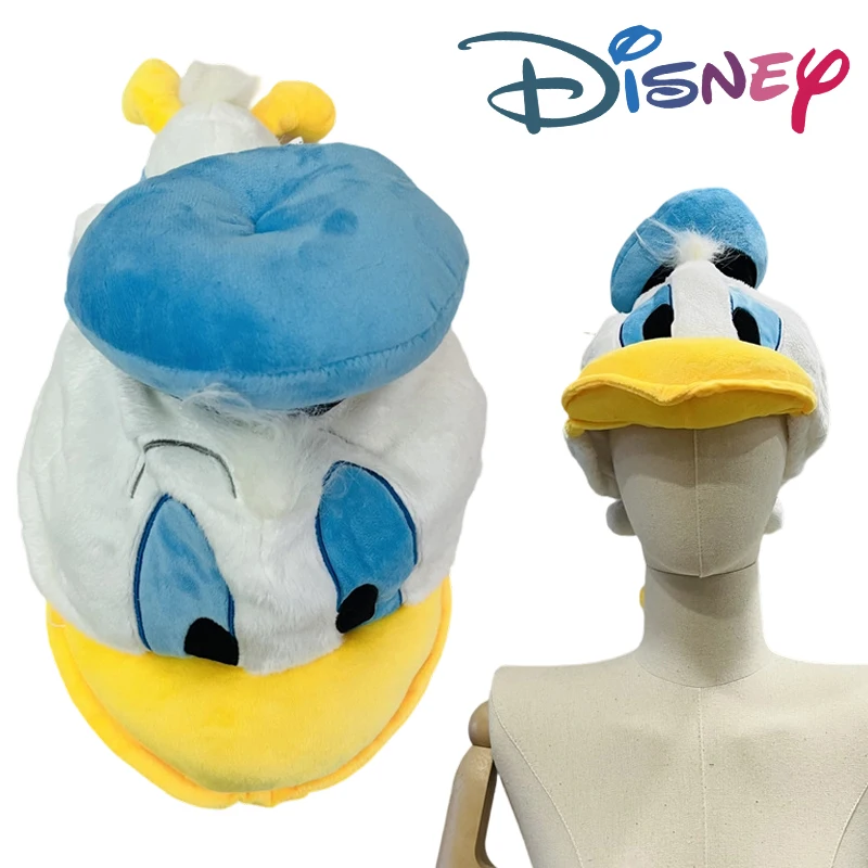 

Шапка для косплея Дональда Дака от Disney, плюшевая теплая зимняя ветрозащитная шапка в стиле аниме, реквизит для рождественских вечеринок и выступлений