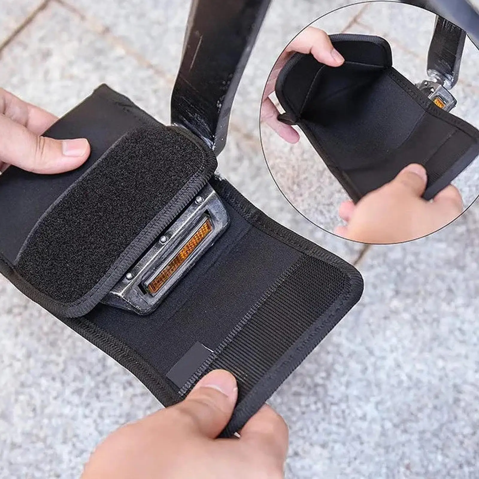 

Носки для велосипедных педалей, неопреновые аксессуары для велосипедной упаковки, простая в установке мягкая универсальная подушка для педалей для транспортировки