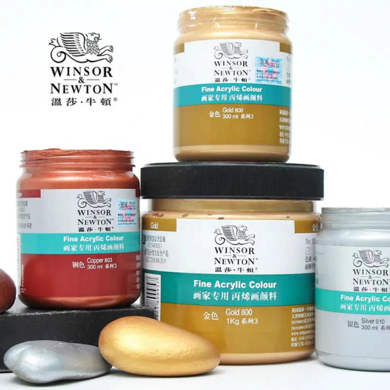 طلاء أكريليك وينسور آند نيوتن 300 مل طلاء فني مقاوم للماء ومقاوم للشمس ومقاوم للبهتان، حجر، زجاج، سيراميك، طلاء جدران #2