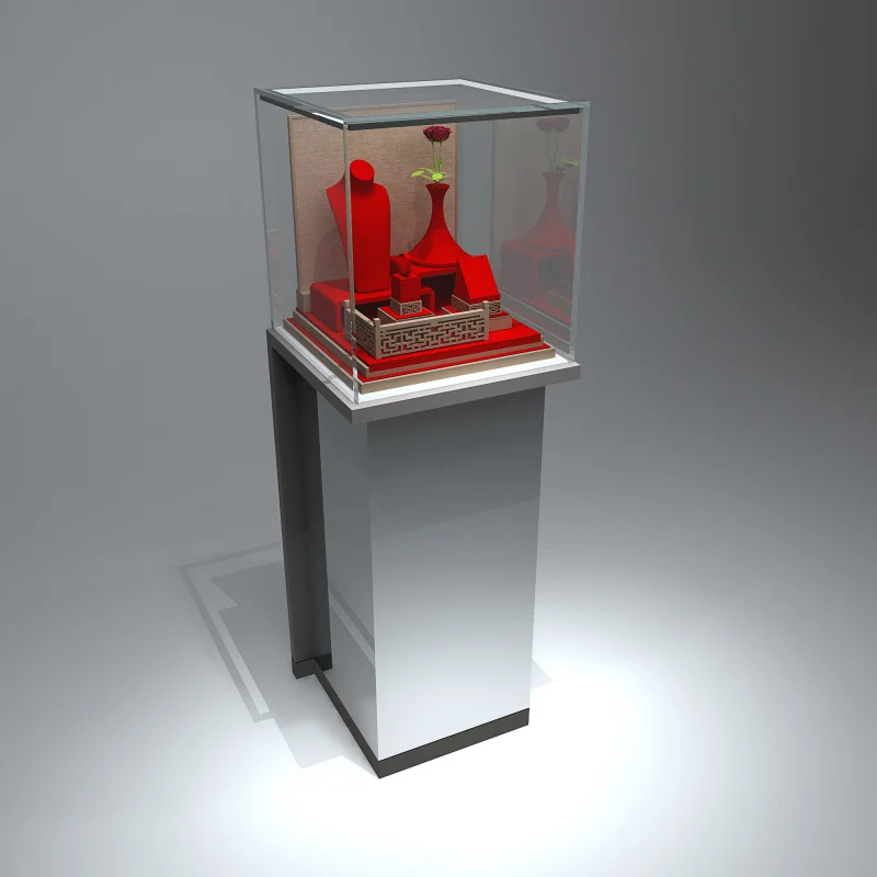 custom.Luxury Jewellery Showroom Counter Stainless Steel Store Furniture Glass Jewelry Display on Line Jewelry Store showcase