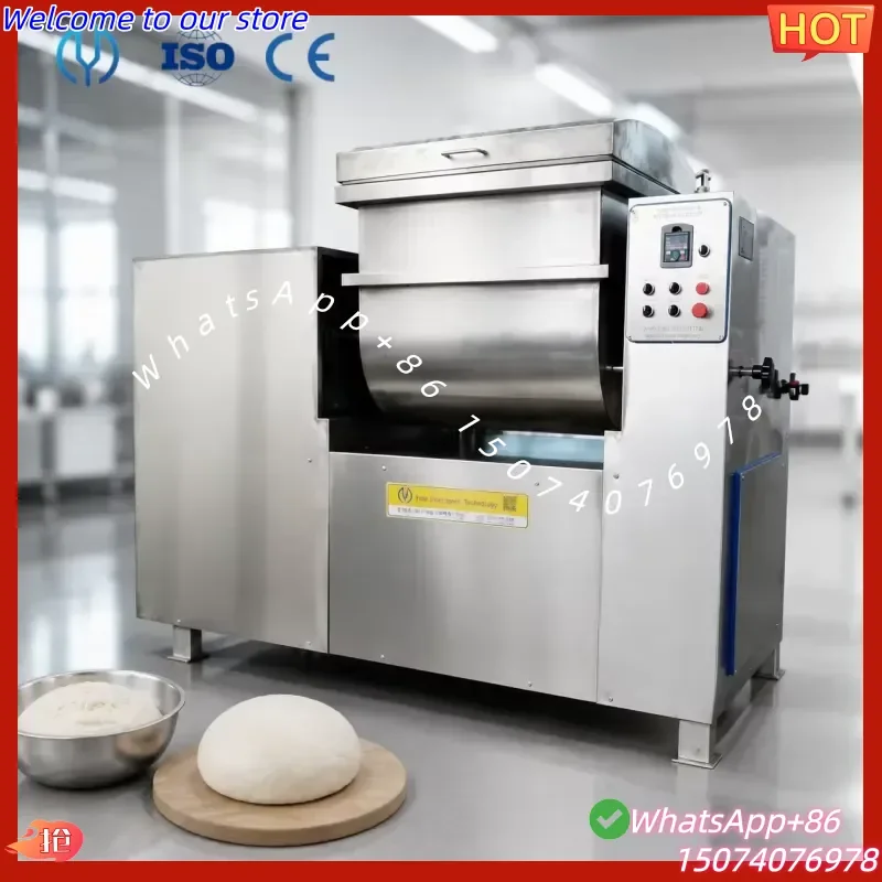 2026 Stainless Steel Commercial Horizontal Vacuum Dough Mixer for Noodle & Dumpling Making Trough-Type Vacuum Dough Kneading