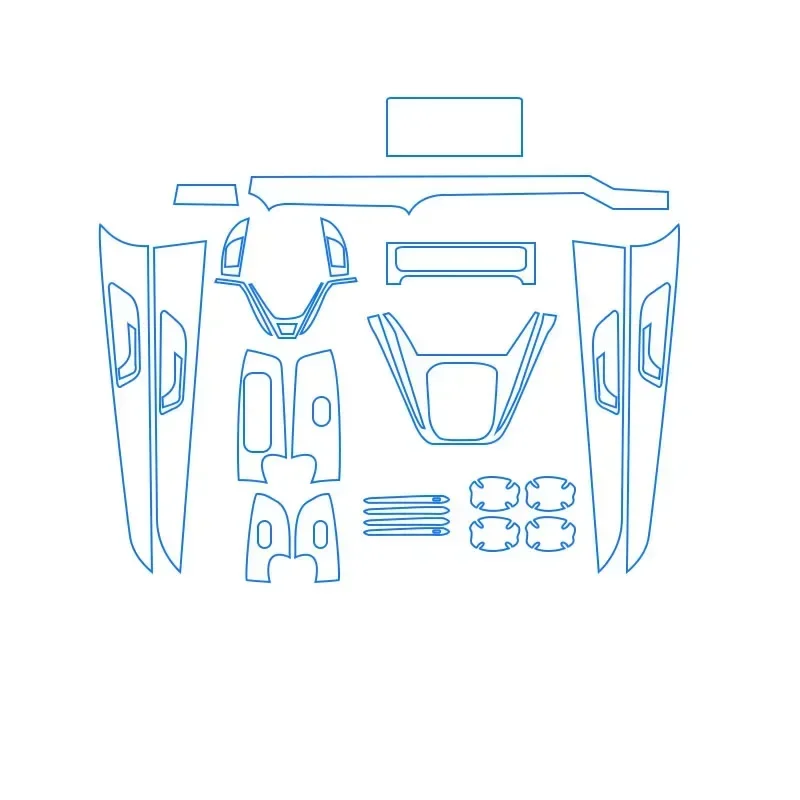 Halval m6 plus用の透明な保護フィルム,車内ステッカー,中央制御ギアドア,窓リフトパネル,2020-2023