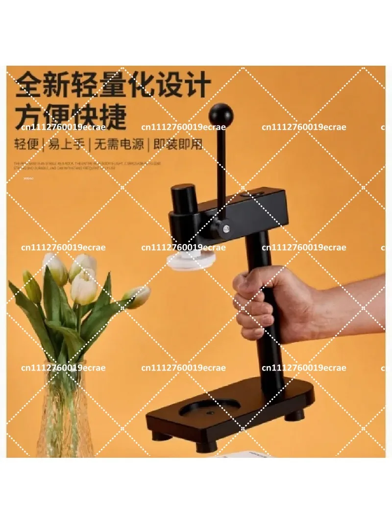 Portable Manual Can Sealing Machine Hand Press Capper for Soda Beer SodaCator One-Second Lid Sealer for Outdoor Milk Tea