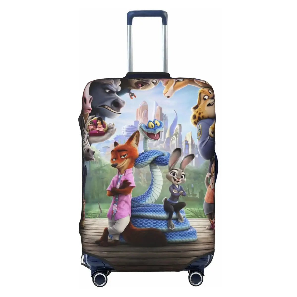 

2025 Movies Zootopia 2 Print Suitcase Cover Holiday Travel Strectch Luggage Case Protector