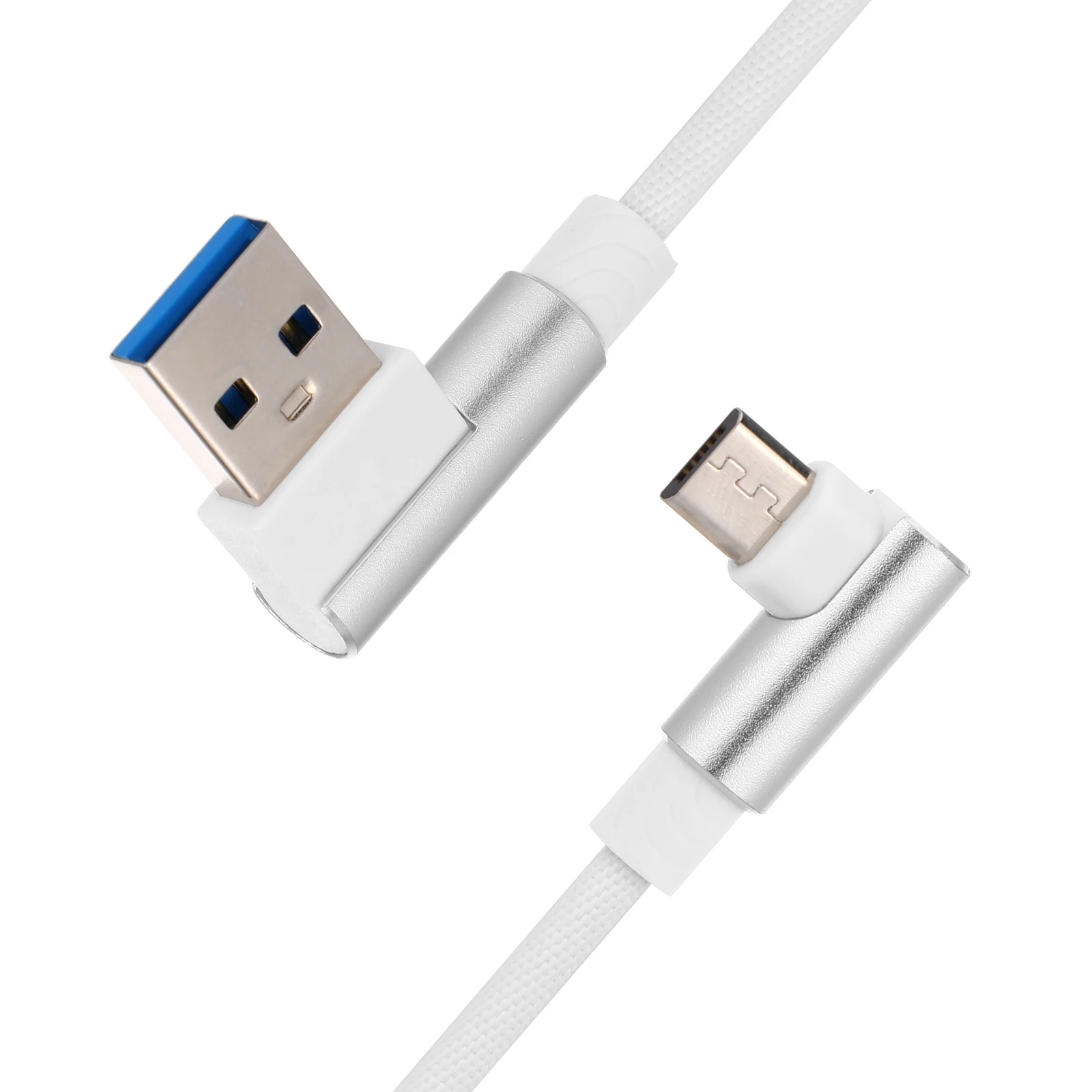 

Micro USB Cable Phone Cord Tablet Electric Durable Fast Charging Data Transfer 90 Degree Angle Design Tangle