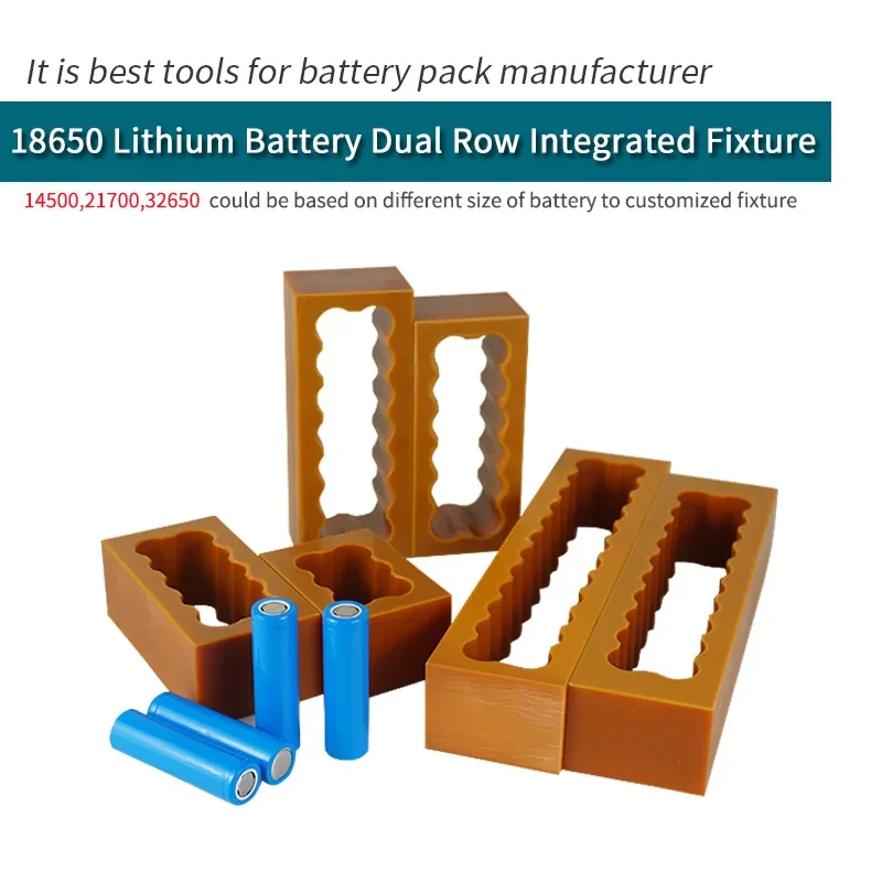 18650 Battery Dual Row Fixture Fixed For Spot Welding Lithium Battery Pack Weld Fixture Spot Batteries Fixed
