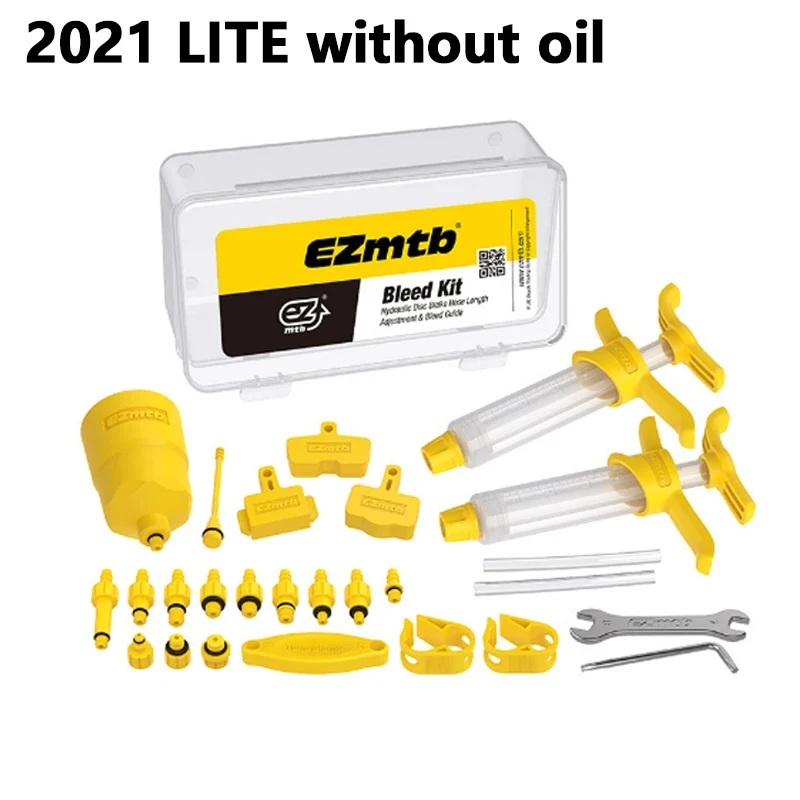 

Ezmtb Hydraulic Mineral/ DOT 2 in 1 Brake Bleed Kit for Full Series of Shimano/ Avid Tektro Magura Formula Hayes