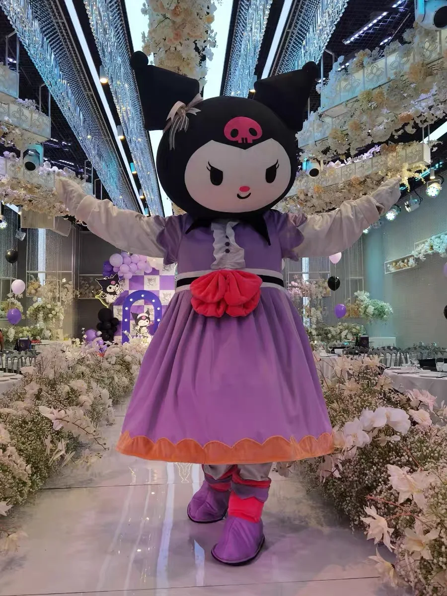 Cute Kuromi Mascot Costume Melody Pink Suit Purple Mascot Cartoon Costume  Fancy Dress Clothing Halloween Party Carnival Events - AliExpress 200000532