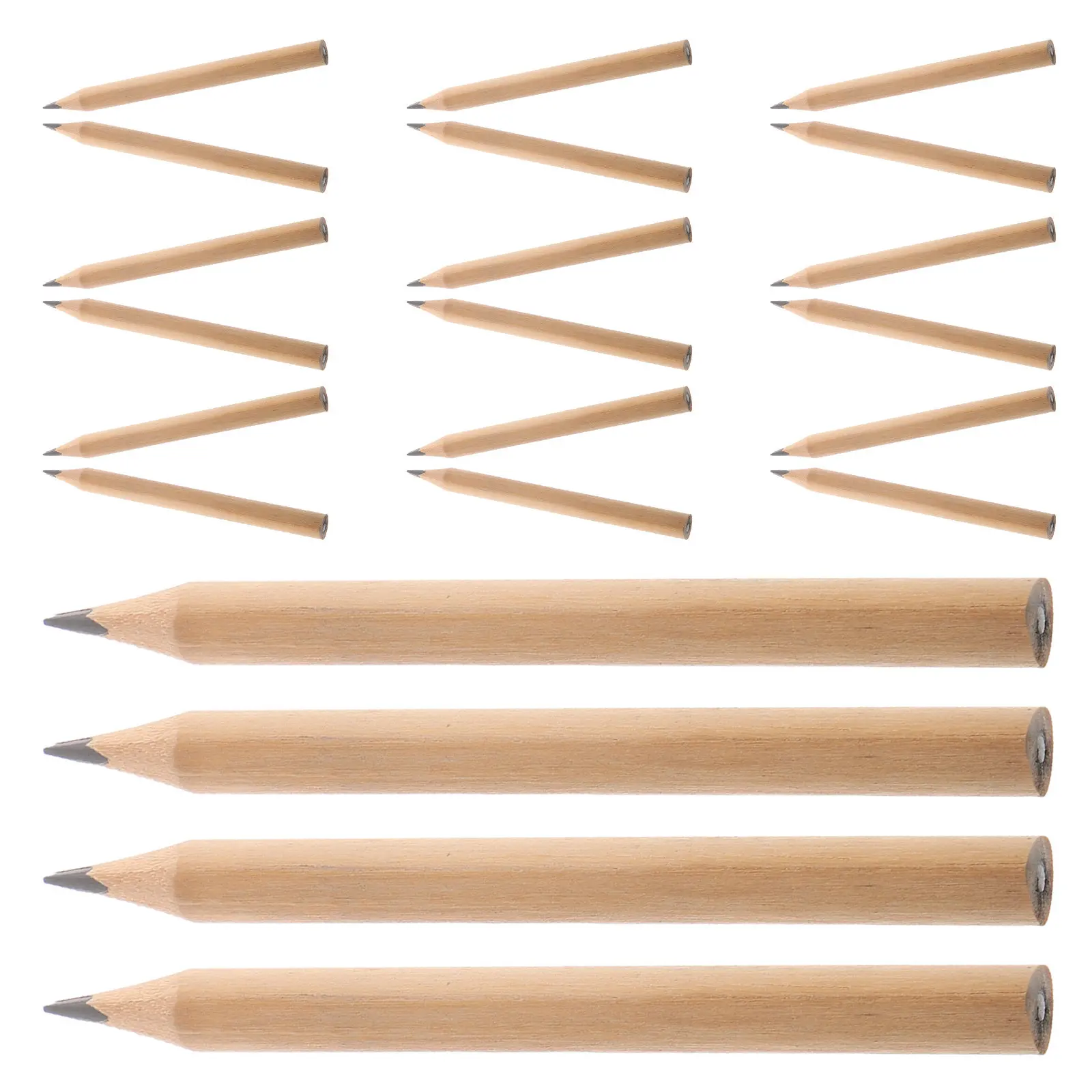 200Pcs Short Mini Wood Pencils Comfortable Grip Writing Drawing Sketching Classroom School Supplies