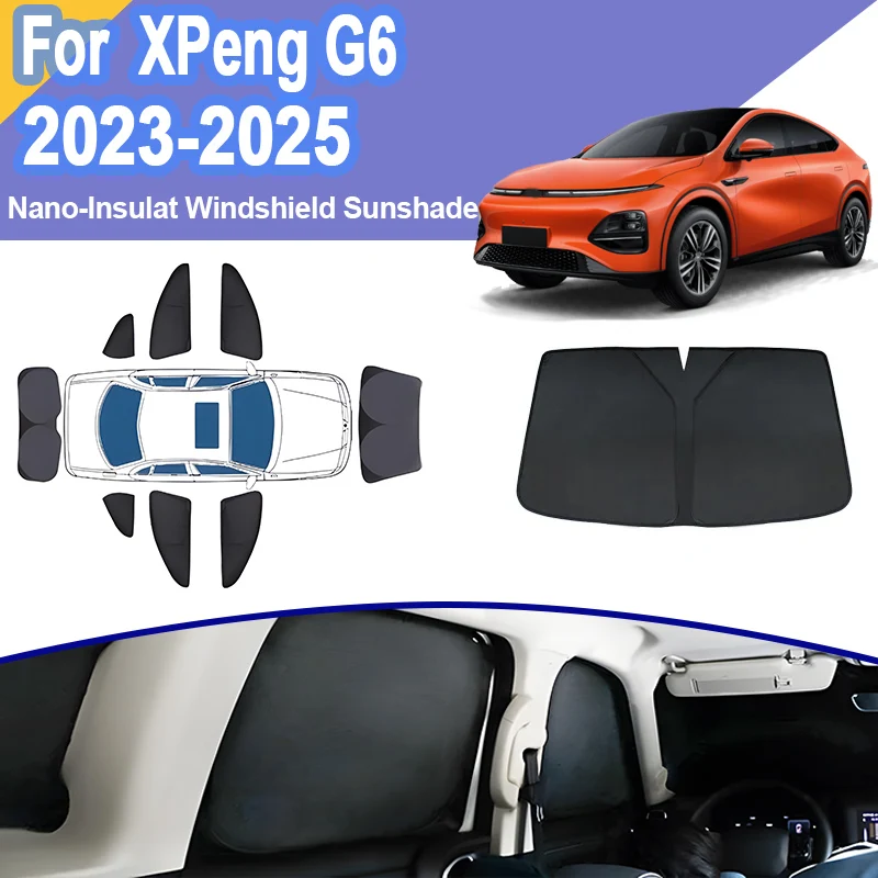 

Car Window Sunshade For XPeng G6 Accessories 2023 2024 2025 Sunscreen Light Blocking Curtains Drop Temperature Car Accessories