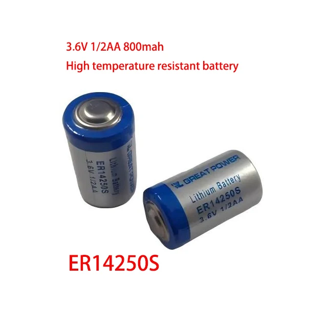 NEW ER14250S ER14250 14250 3.6V 1/2AA 800MAh lithium battery high temperature resistant  lithium battery