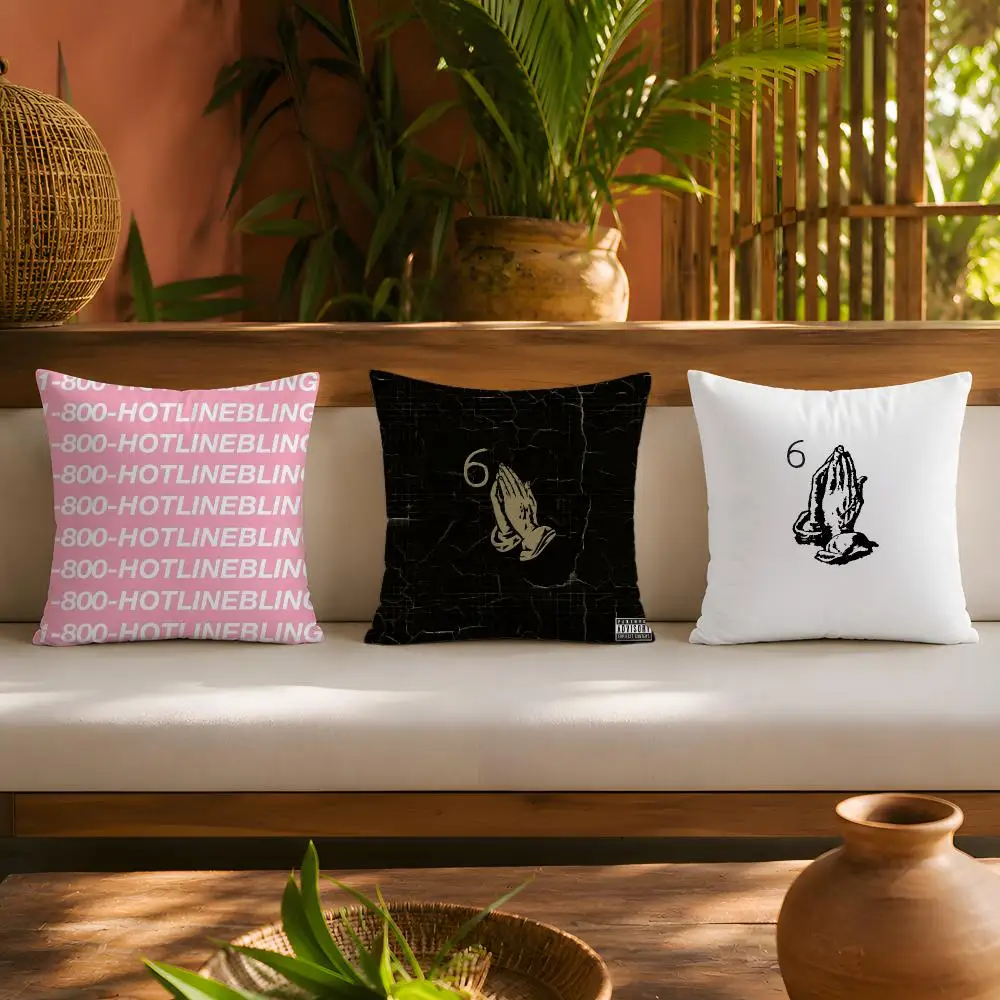 D-Drake Album Cushion Cover 1pc Square Plush Pillow Cover Soft Fuzzy Removable Washable Sofa Bed Bedroom Decor