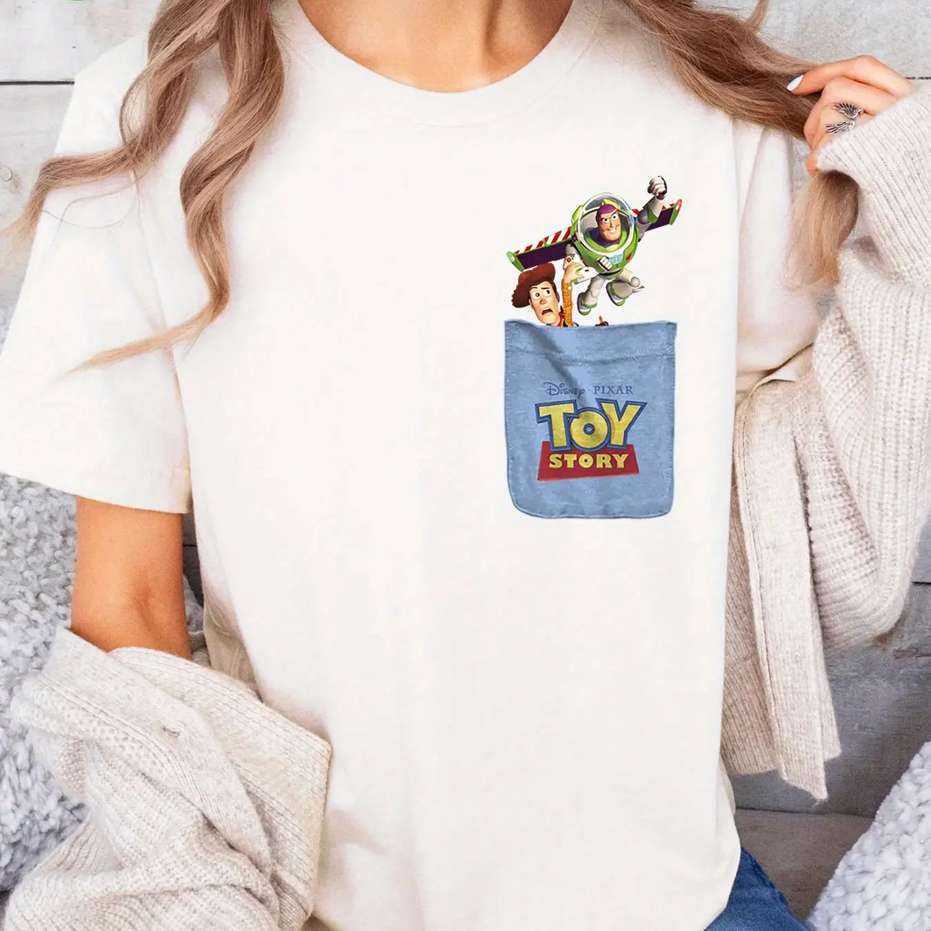 

Disney Toy Story Woody Bass Cartoon Animated Character Print Summer T-Shirt Boy Girl Casual Family Parent-Child Short Sleeve