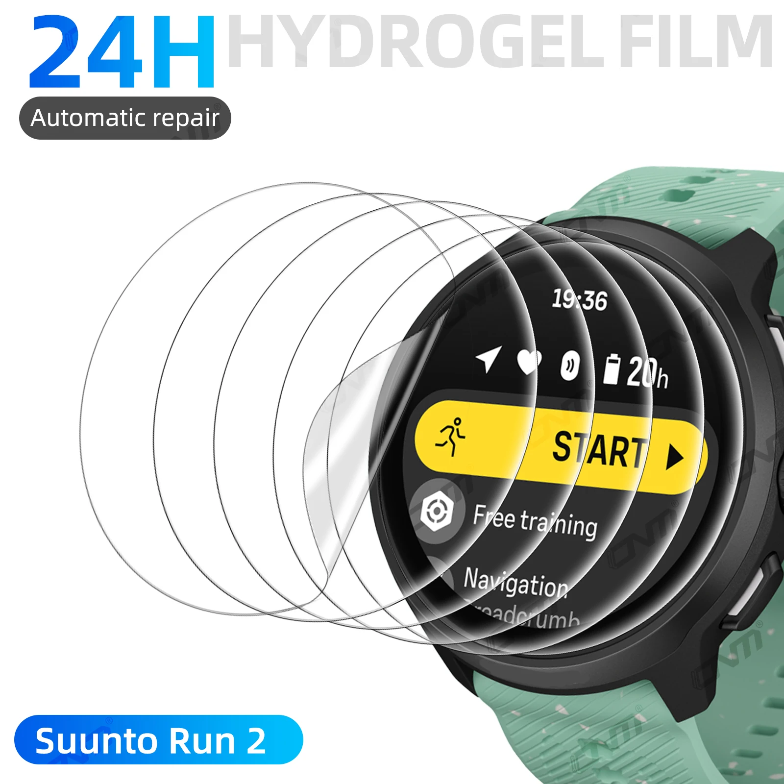 Hydrogel Film for Suunto Run 2 Screen Protector Anti-scratch, HD Full Coverage Protective Film Accessories (Not Glass)