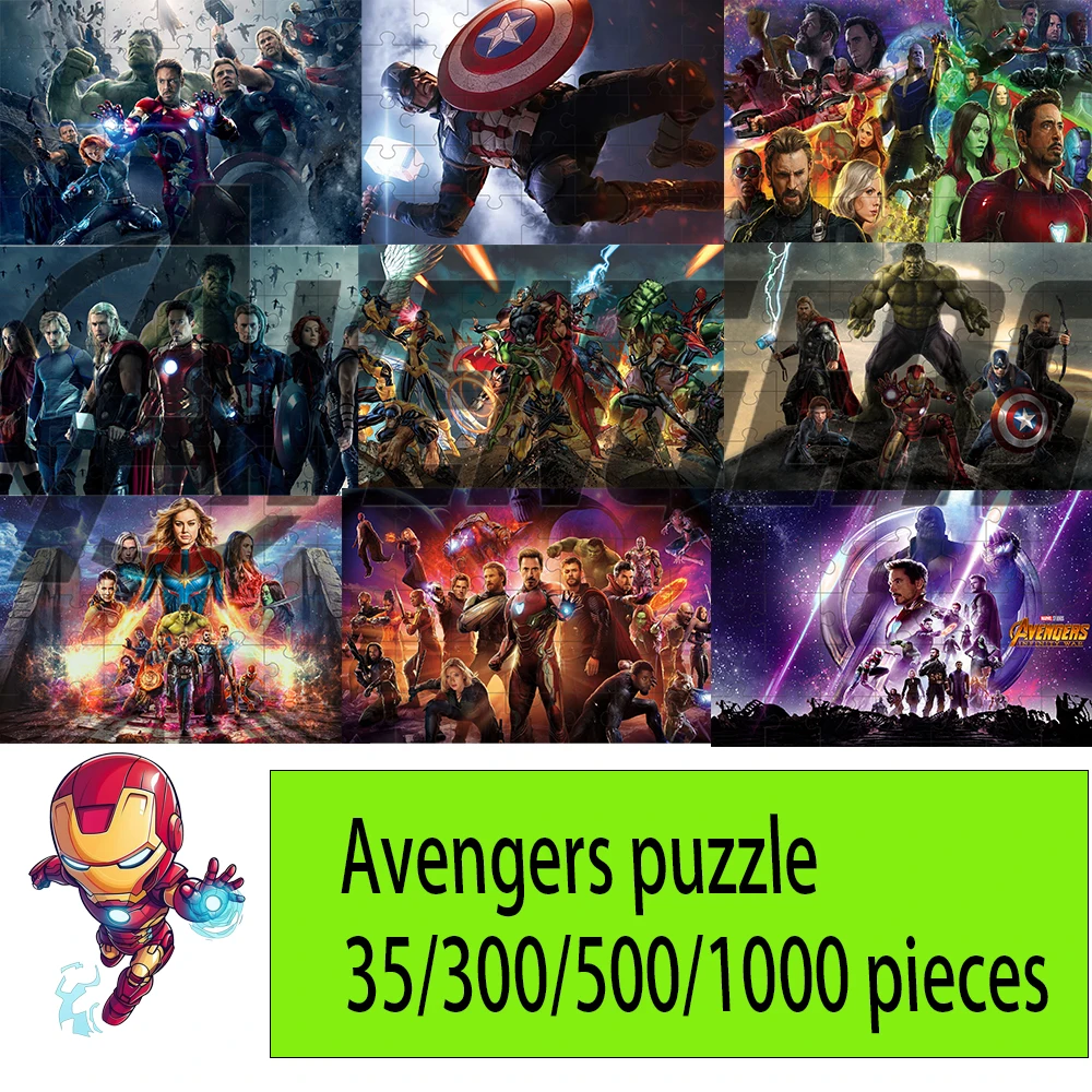 The Avengers puzzle 108/200/300/500/1000 pièces en bois une pièce Puzzles pour adultes enfants jouets éducatifs cadeaux