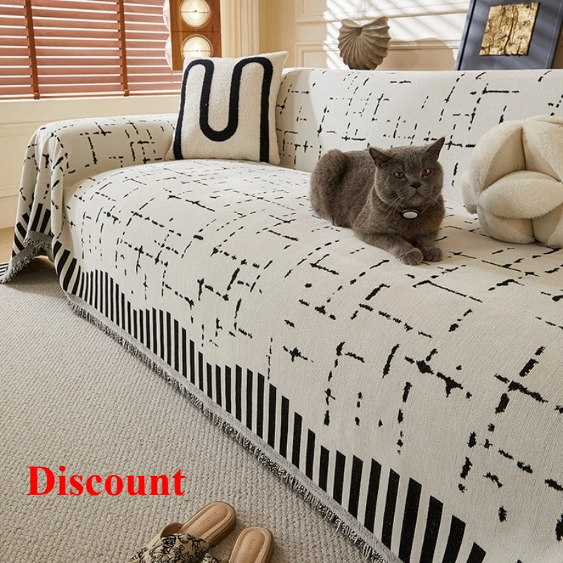 

2025 New Spring and summer foreign trade chenille sofa blanket sofa towel dust cover four seasons anti-cat scratch sofa blanket
