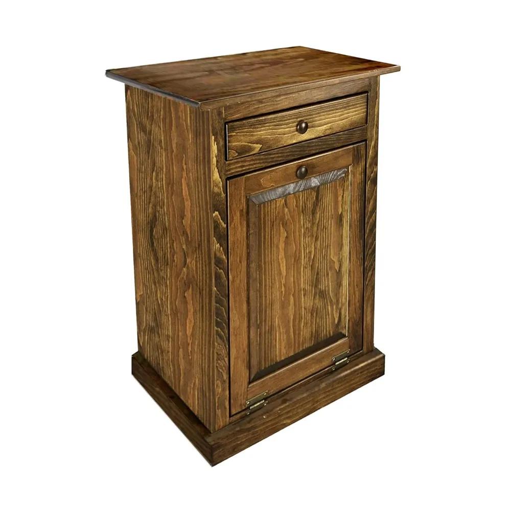 Trash Bin Cabinet - Handmade Hideaway Cabinet for Trash Cans - Decorative Bathroom Trash Can, Office Trash Can