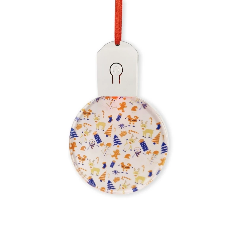 Acrylic Sublimation Circle Light Pendant Heat Transfer Press Printing Pendants