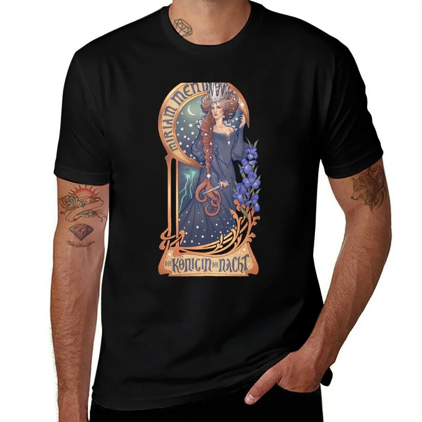 QUEEN OF NIGHT - The Magic Flute Art Nouveau T-Shirt sweat kawaii clothes funny costumes man clothes mens graphic t-shirts