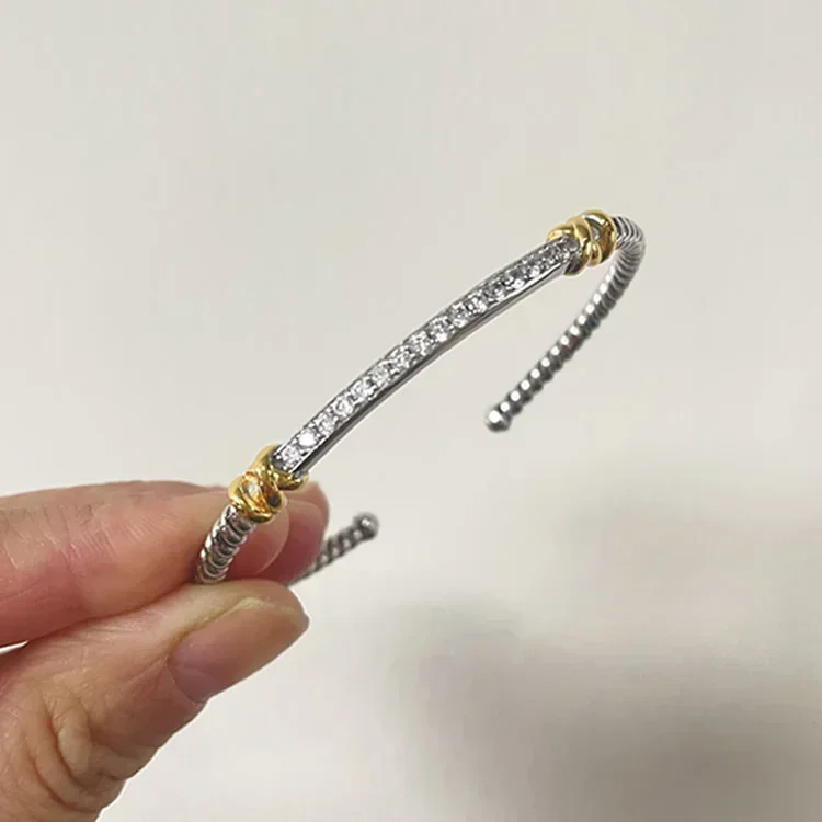 QIN High-end D Women's Bracelet Open Punk Jewelry