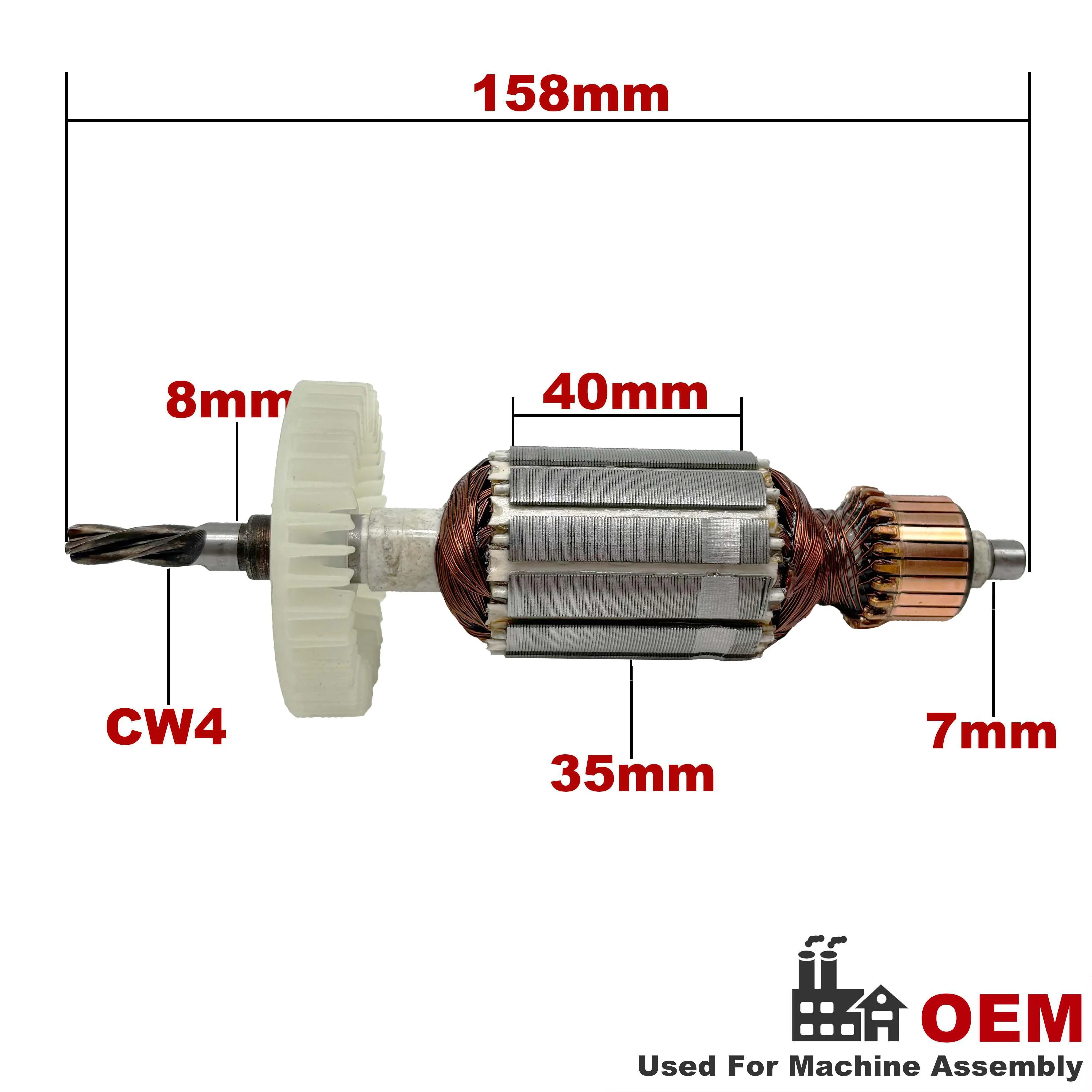 AC220V-240V المحرك الدوار مرساة الجزء الثابت لاستبدال ماكيتا تأثير الحفر HP1630 518154-4