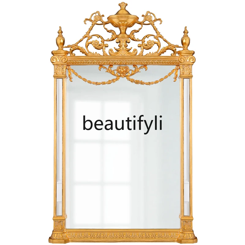 

European Dollar French Art Luxury Bathroom Decorative Mirror Fireplace Entrance Mirror Soft Decoration Villa