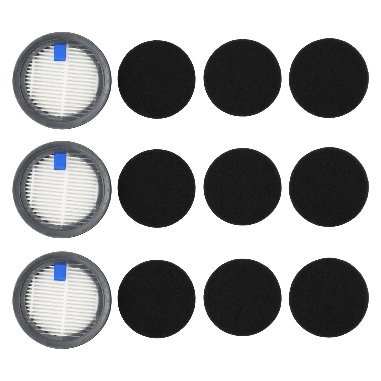 3 Pcs Filters & 9 Pcs Sponge Filters For Afoddon A200Pro/A200 For ORFELD B08/C10A/C10G For NEQUARE S12 S25 S26