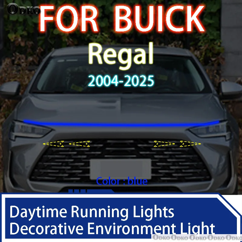 

FOR BUICK Regal 2004-2025 Newly upgrade LED Daytime Running Light Scan Starting Car Hood DRL Guide Decorative Ambient Lamp 12V