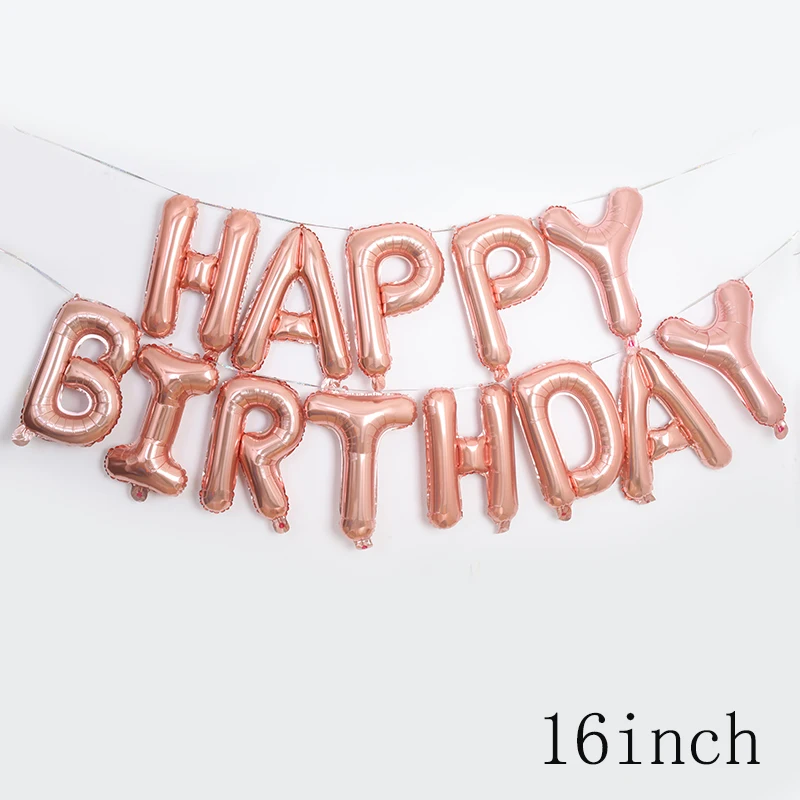 بالونات لحفلات الزفاف وأعياد الميلاد باللون الذهبي الوردي، بالونات من رقائق معدنية لحفلات أعياد الميلاد السعيدة، مستلزمات ديكور حفلات الزفاف والذكرى السنوية
