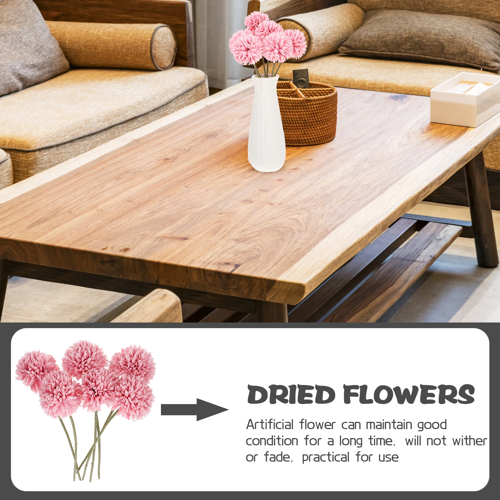 

6pcs Simulated Hydrangea Chrysanthemum Artificial Flower Bouquet Wedding Home Party Decoration Fake Indoor Flowershydrangea