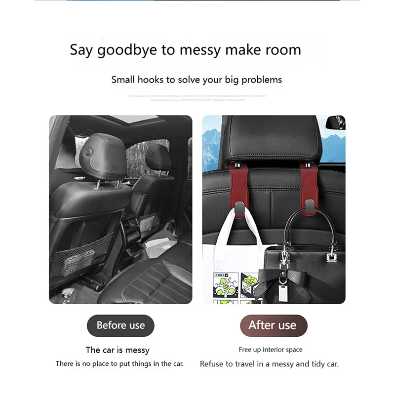 Car Seat Hook Rear Front Seat Storage Bag Storage Bag Small Hook Headrest Hooks Storage Multifunctional Hook In Car