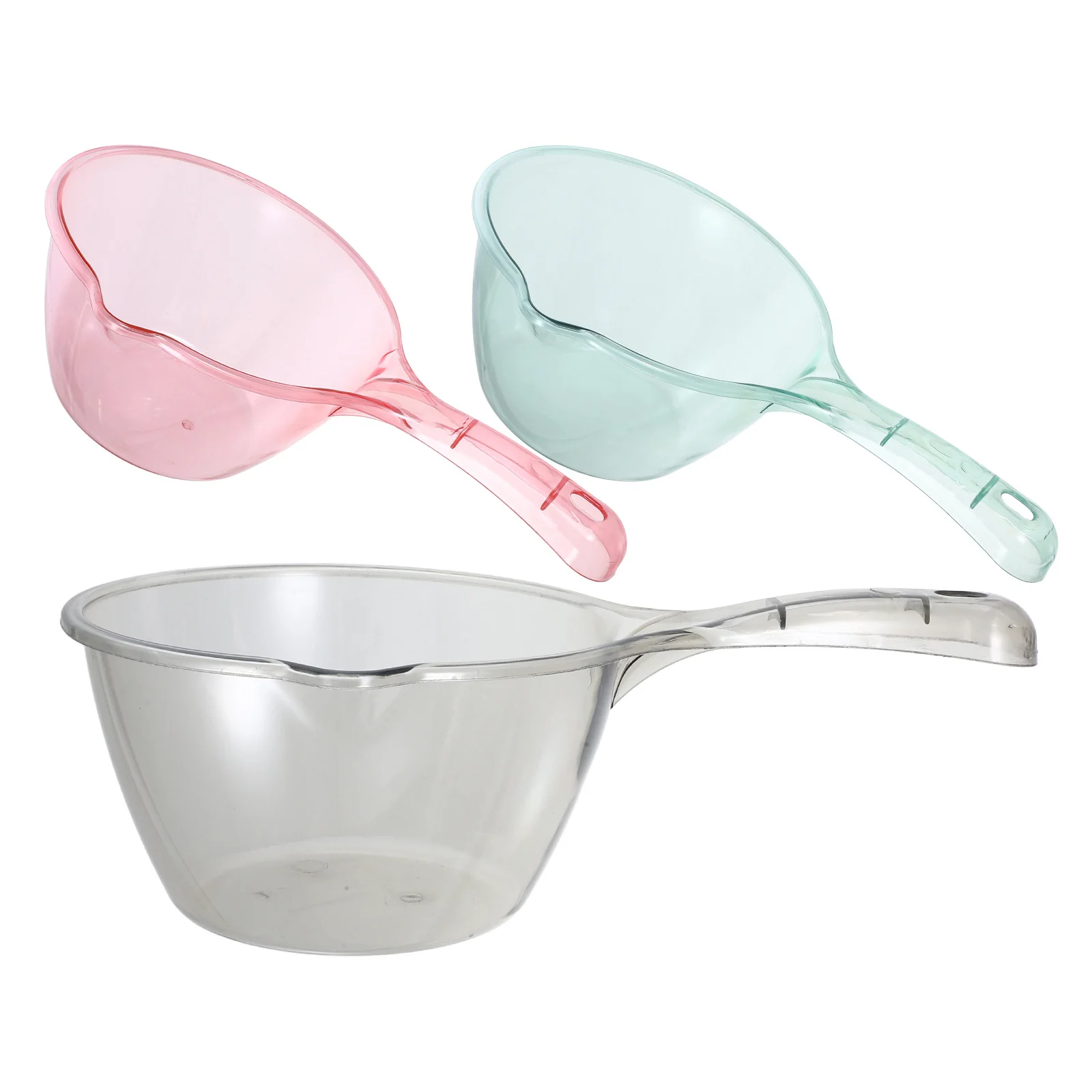 

3Pcs Pcdg Long Handle Water Ladle Thickened Kitchen Utensil Multipurpose Bath Shower Fruit Washing Garden Watering
