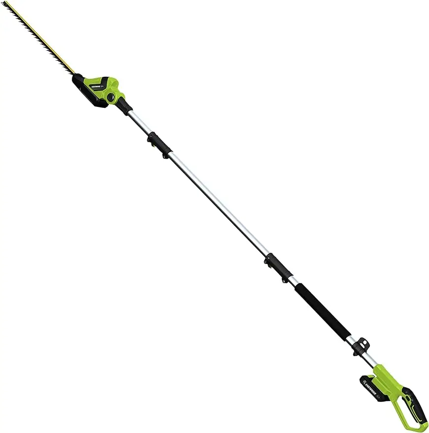 

Earthwise LPHT12022 Volt 20-Inch Cordless Pole Hedge Trimmer, 20 inch, 2.0AH Battery & Fast Charger included