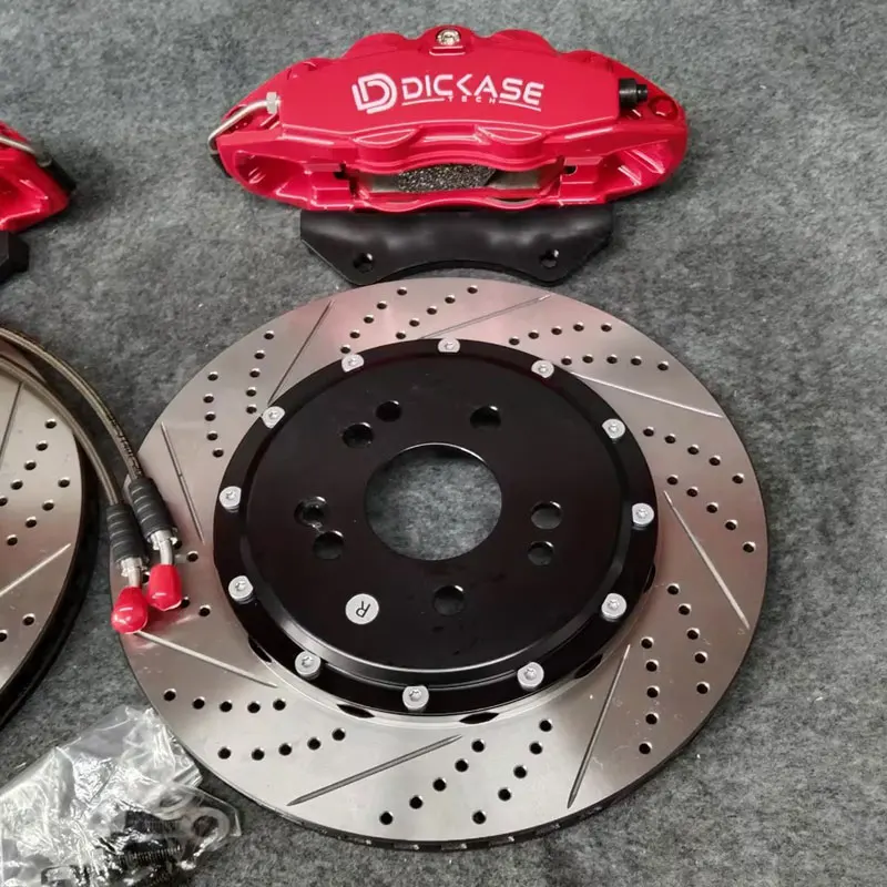 Dicase Auto Big 4 Piston Brake Kit High Quality Aluminum Caliper Cover for golf MK6 GTI 5 CC Scirocco Tiguan