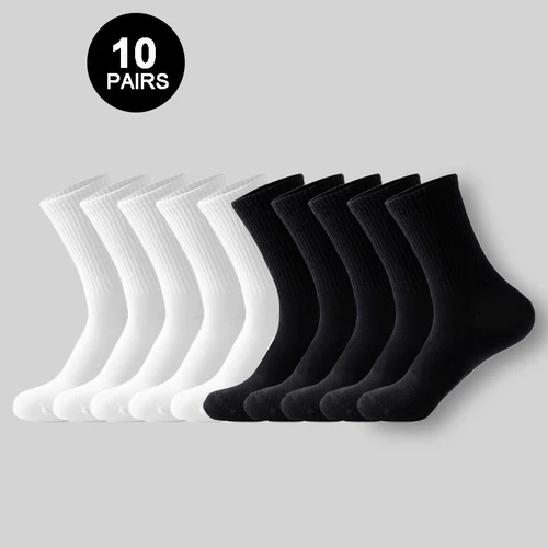 남성용 면 양말, 통기성 긴 비즈니스 하라주쿠 양말, 솔리드 신사 삭스, 야외 스포츠 양말, 10/20 쌍/로트 양말  Best5