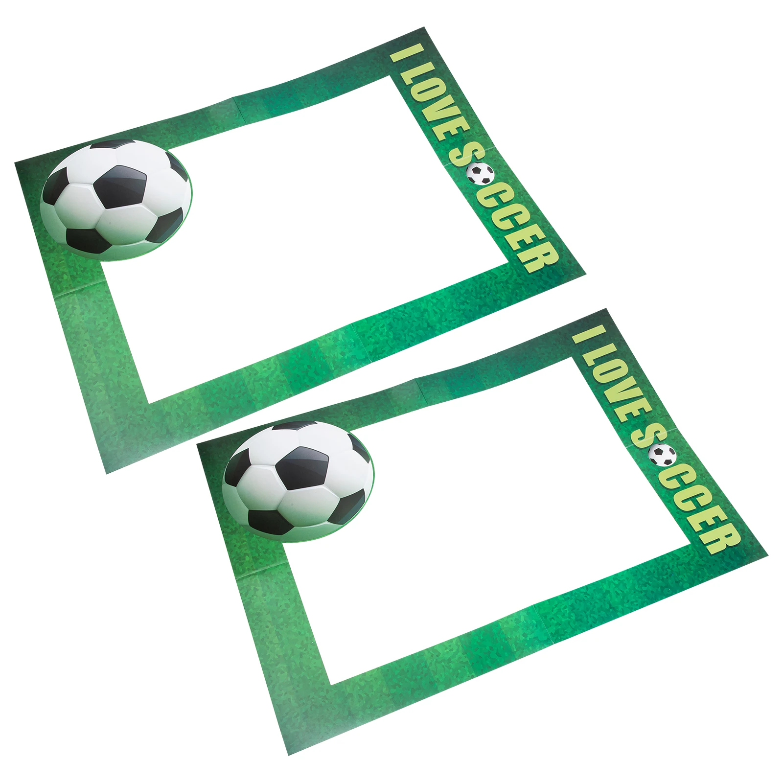 

2pcs Handheld Paper Photo Frame Props 26 72x18 86in Reusable Soccer Party Supplies Booth Decor Picture Taking Accessories
