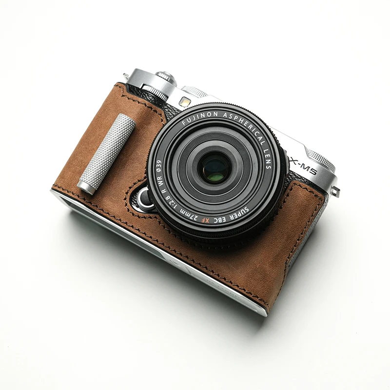 Mr.Stone voor Fujifilm X-M5 cameratas beschermhoes camerabody xm5 camera handgemaakte lederen cameratas