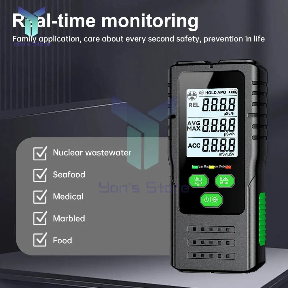 

R&D RD650 Geiger counter Nuclear Radiation Detector X-ray Beta Gamma Detector Geiger Counter Dosimeter Radioactivity Tester