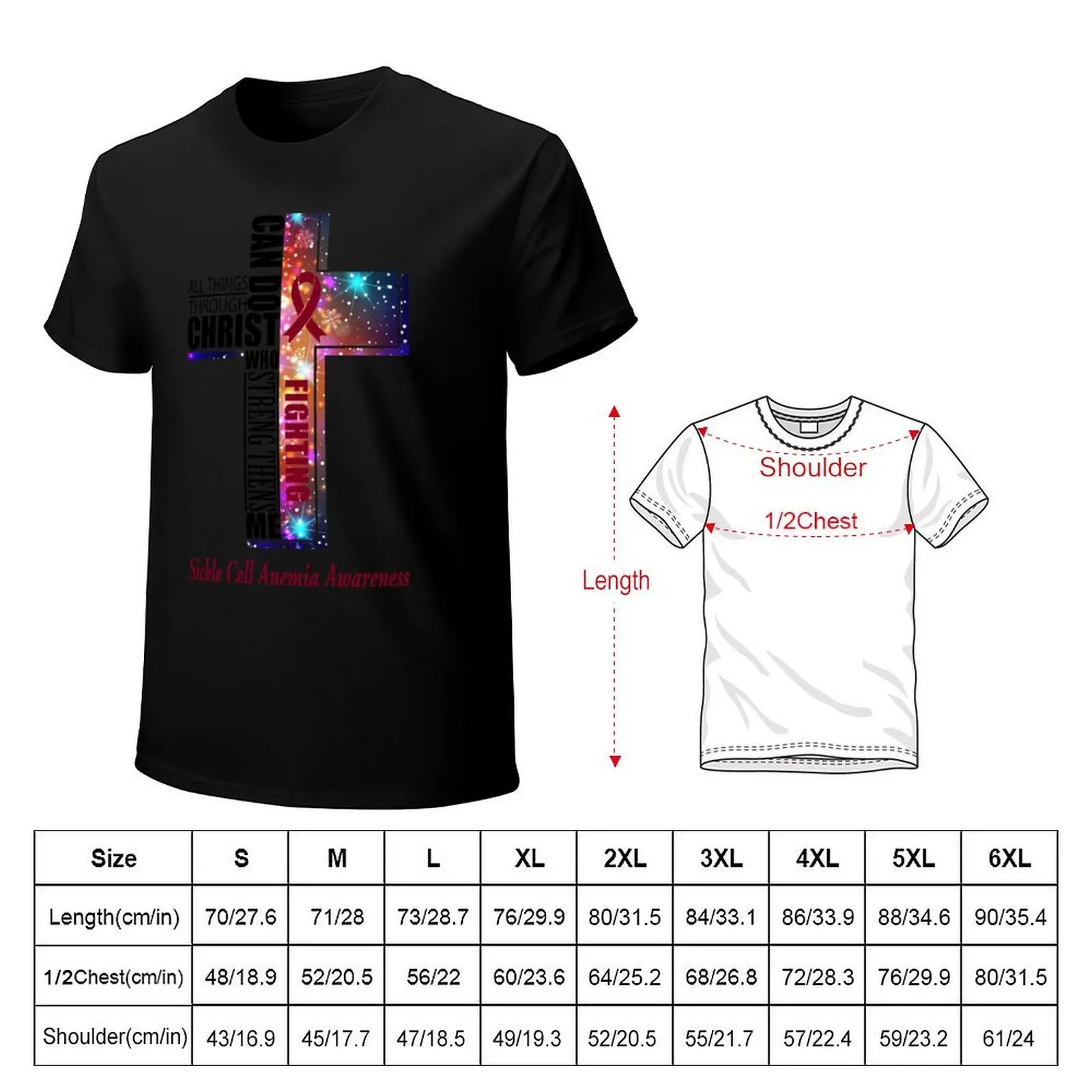 I Can Do All Things Through Christ Sickle Cell Anemia Awareness T-Shirt oversized T-shirts man vintage t shirt men