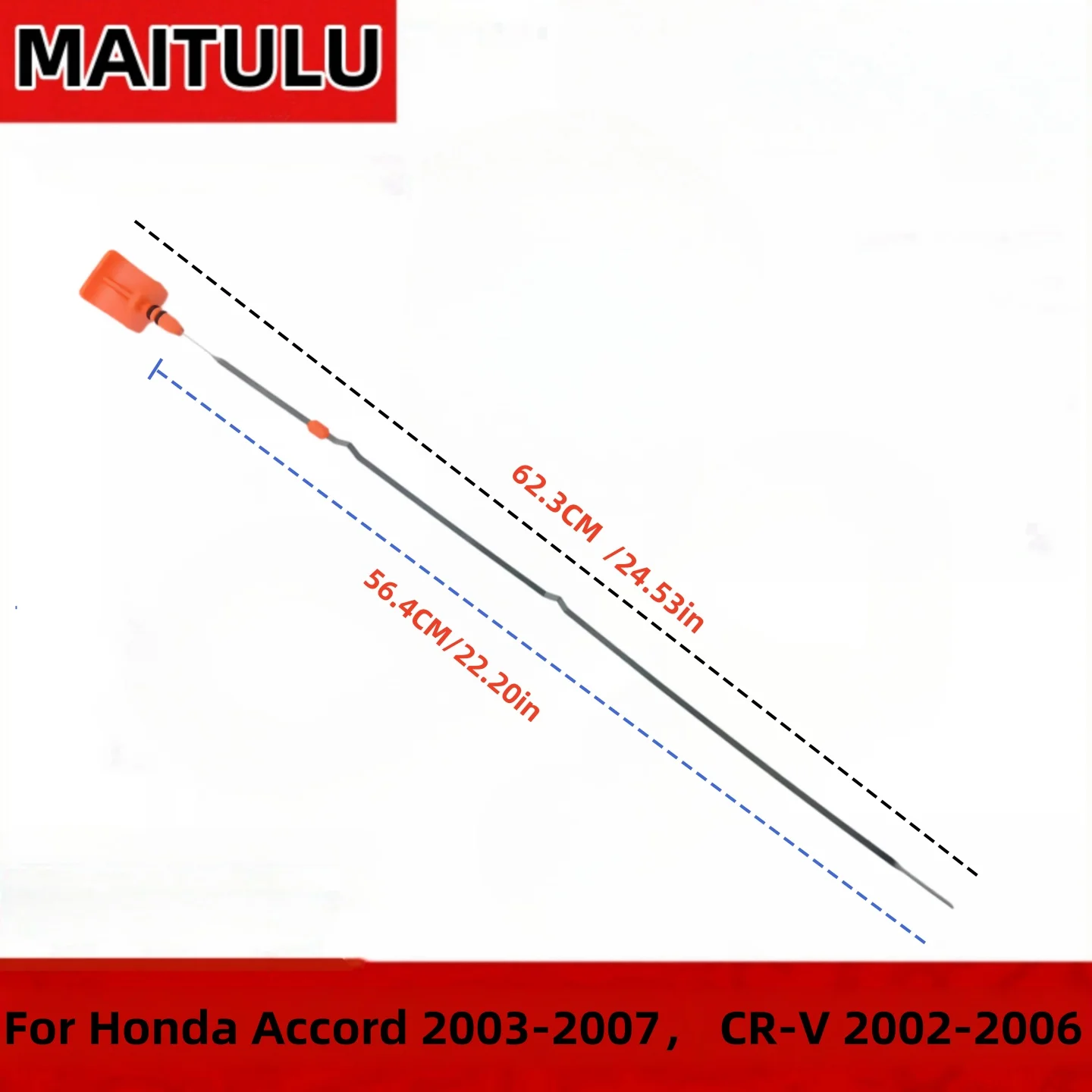 For HONDA CRV 2002~2006 ACCORD 2003~2007 2.4L CIVIC 2004 Engine Oil Level Dipstick Oil Fluid Measure 15650-PPA-004 Dipstick Seal