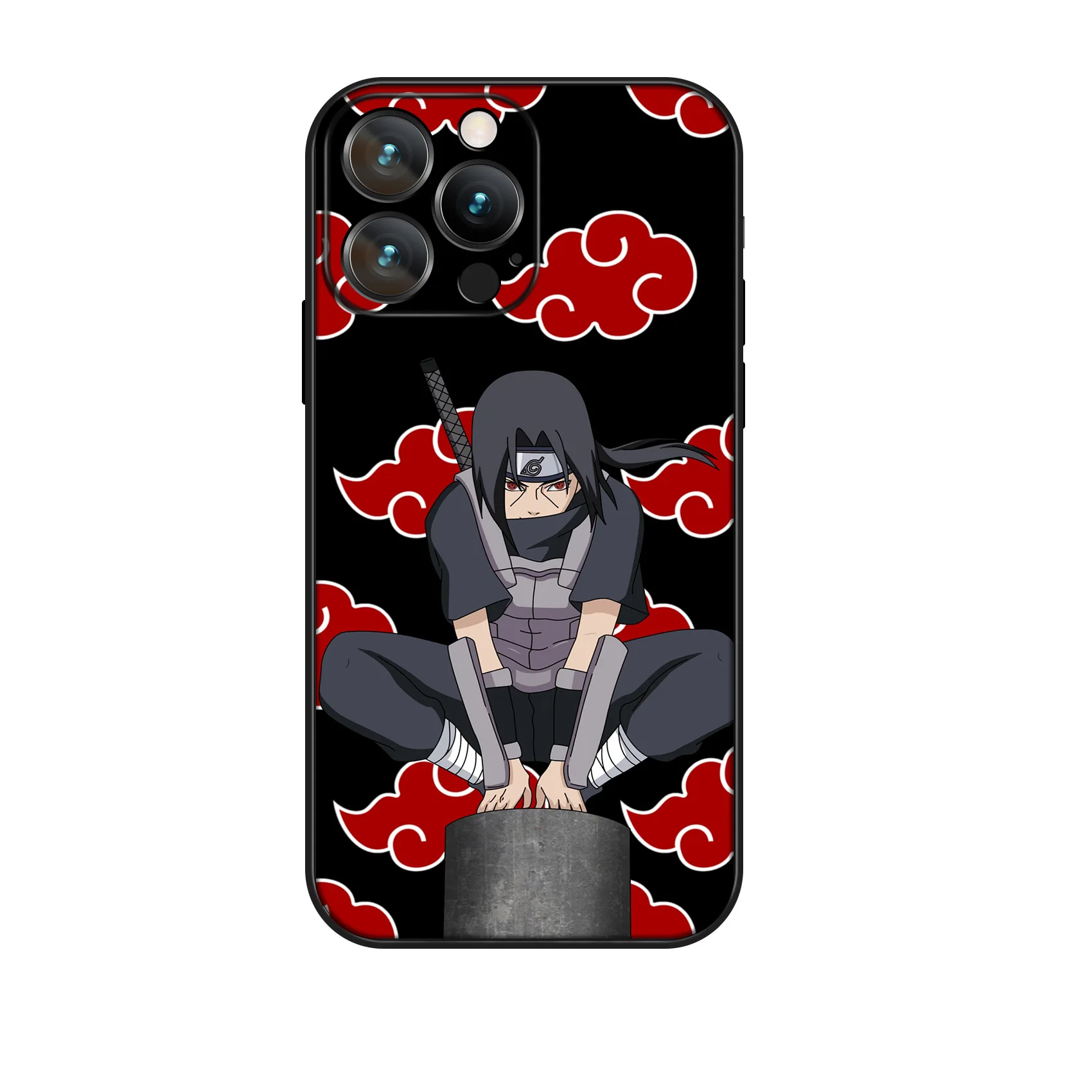 Miniso Akatsuki for iPhone 16 Pro Max Manga Case Itachi Protective Soft Silicon Cover for iPhone 16 15 14 13 12 11 Pro Max Plus